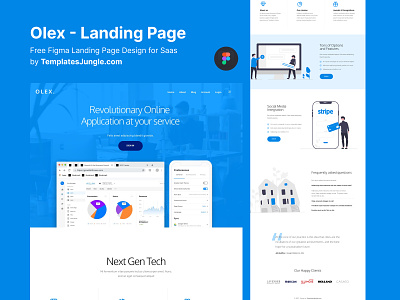 Olex – SaaS Landing Page Free Figma Design