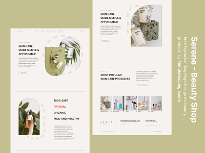 Free Beauty Shop Landing Page Design