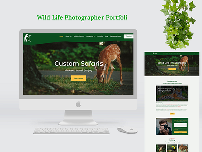 A Photographer Portfolio Website - UI Design branding design figma full landing page graphic design landing page motion graphics one page website personal portfoli photographer photography photography portfolio portfolio ui uiux design ux website design wildlife wildlife photographer wildlife photography