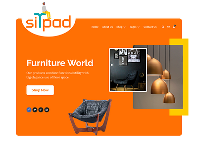 Furniture E-commerce UI Template Design about us page branding creative ui design e commerce figma footer page full landing page furniture graphic design hero page illustration landing page logo one page design product design ui ui template uiux ux research why choose us page