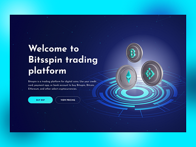 Bitsspin - Crypto Website UI bitcoin bitsspin branding coin crypto cryptocurrency currency figma graphic design illustration landing page logo money motion graphics responsive themeforerst ui ux ux research web design