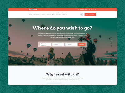 "QZ Travel" Travel Agency UI Template adventure beach booking graphic design home page hotel landing page tour tour landing page tourism travel travel agency travel landing page travel website trip trip planner ui vacation web page website design