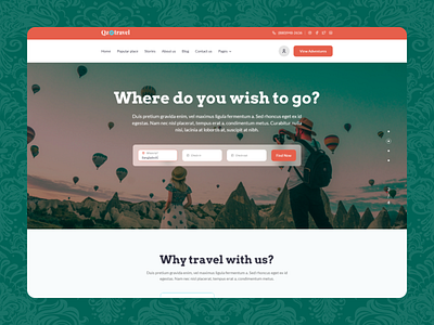 "QZ Travel" Travel Agency UI Template