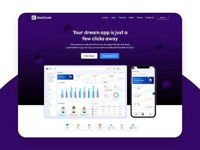 Dashboard Landing Page UI