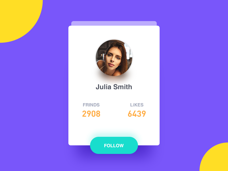 Friend Card by Niels on Dribbble