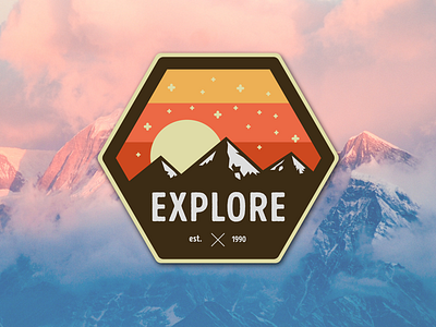 Mountain badge I made for a new project