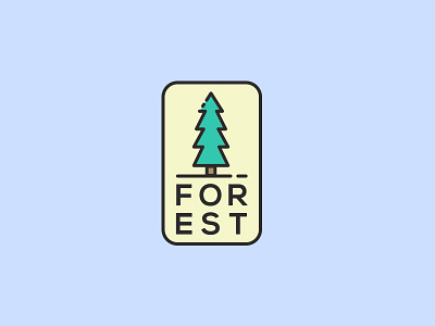 Forest Badge adventure artwork badge forest illustrator logo minimalist