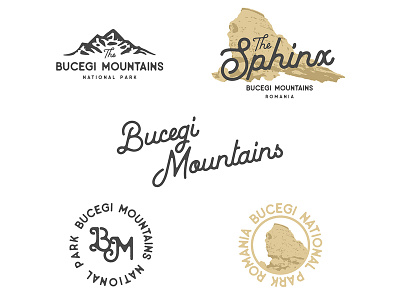 Bucegi Mountains Logo Concept adventure artwork badge branding concept design explore flat design forest graphic design icon illustration inspiration logo minimalist mountain outdoors summer typography vector