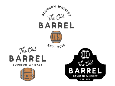 Whiskey Logo Concept badge barrel concept design drink graphic design logo logo design typography whiskey