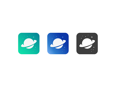 Minimalist space icons abstract app gradient icon logo minimalist modern logo planet simple space stars