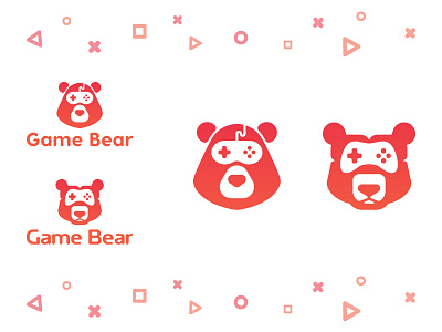 Game Bear Logo Concept app art badge bear branding concept concept art controller flat design gaming gradient graphic design head inspiration logo logomark minimalist modern playstation vector