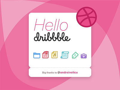 Hello Dribbble — a few icons
