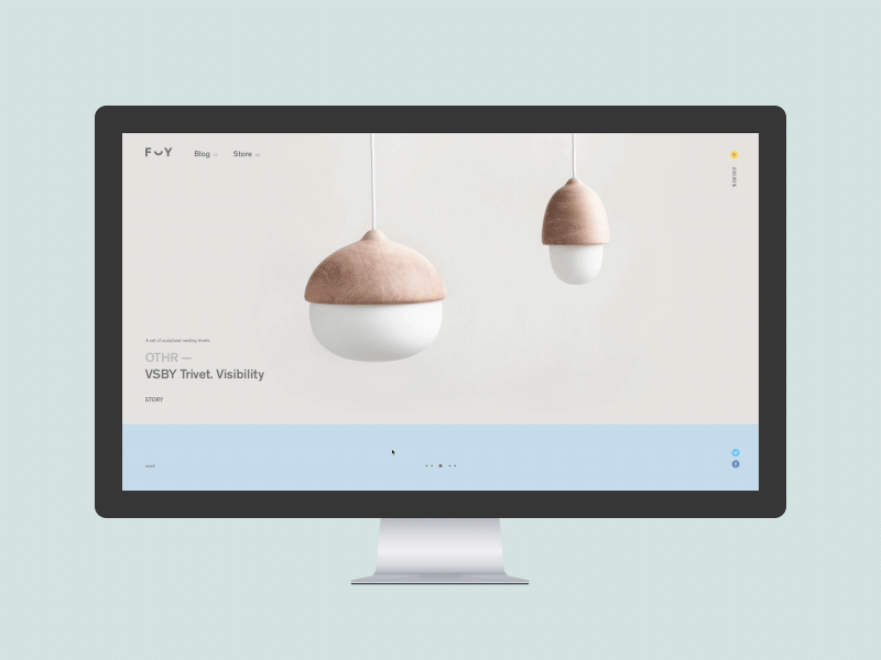 F — Y. Main desktop e commerce exploded grid minimal minimalism pure site ui ux web