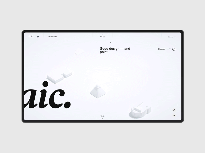 AIC desktop e commerce exploded grid minimal minimalism pure site ui ux web