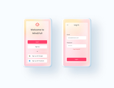 Daily UI Day 1 - Log In /Sign Up Page app app design daily ui dailyui design graphic design illustration mobile ui