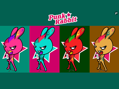 Punk rabbit illustration
