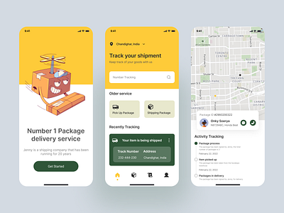 Package Delivery Service Screens