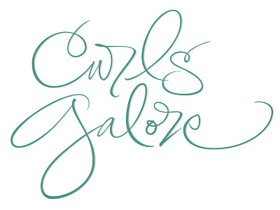 Curls Dribbble calligraphy lettering