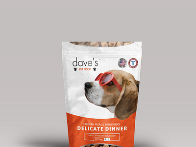 Dog Food Packaging branding design graphic design illustration label design pa packaging design product bag product label