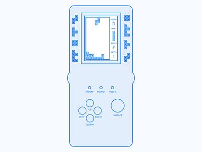 Tetris: 9999 in 1 blue sketchapp tetris