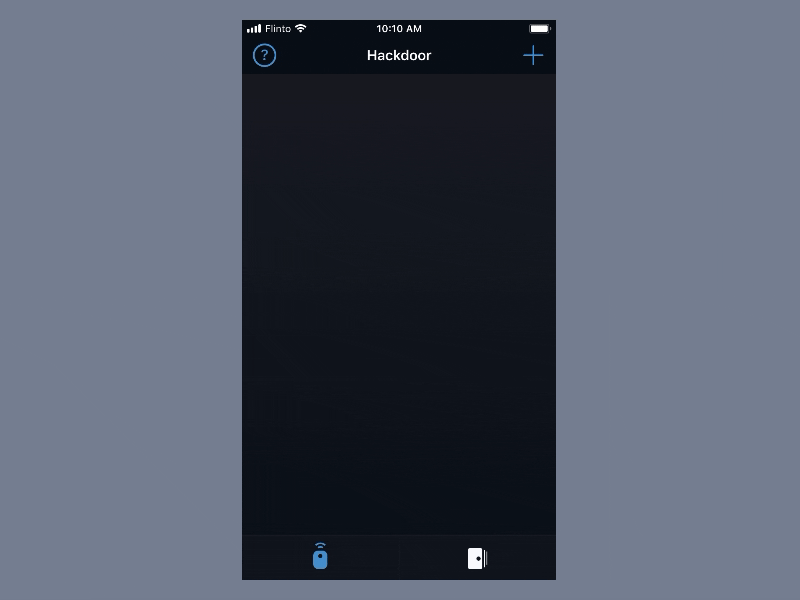 Connect To Door — Hackdoor App black blue ios notification prototype qr white
