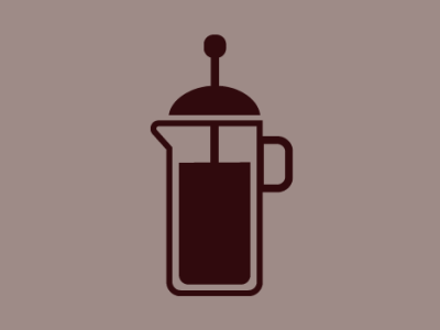 French Press Icon after effects animation coffee french press gif icon interactive svg vector web