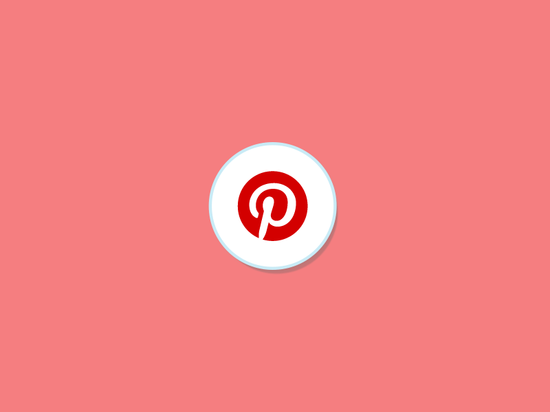 On Click event for Social Media Icon Pinterest animation gif icon interactive mouse event social media svg