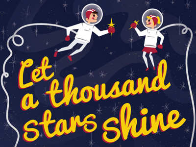 Let a Thousand Stars Shine adobe illustrator illustration retro vector