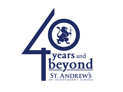 St. Andrew's Celebrating 40 years Logo 40 lion logo