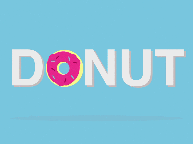 Donut after effects illustrator sprinkles vector