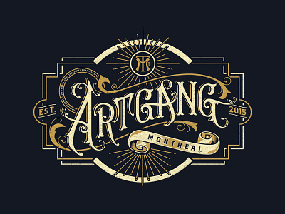Art Gang Montreal artgang crest handlettering lettering logo montreal