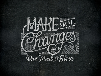 Make Small Changes chalk handlettering lettering type