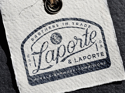 Laporte & Laporte branding card lettering logo logomark vintage