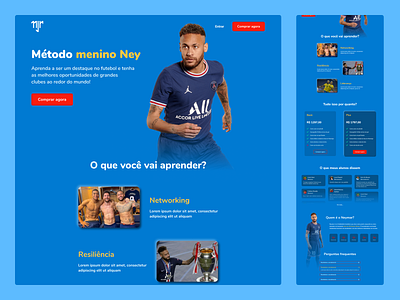 Menino Ney - UI Design design futebol neymar soccer ui web
