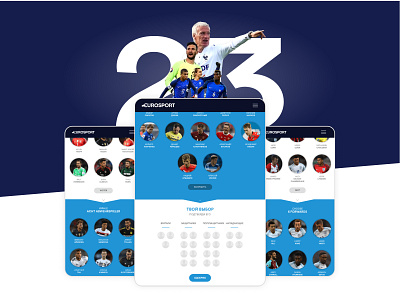 Web design - Eurosport - 23 players - WC 2018 web design