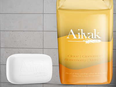 Ailyak Mandarin Scent branding design logo minimal package design packaging soap soap packaging soapbox