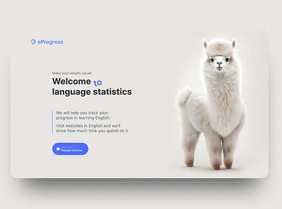 Extension for language statistics alpaca design english statistics ui ux uxui website