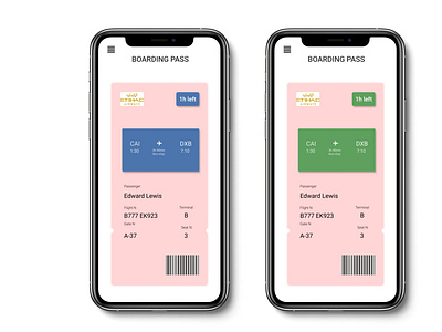 Boarding pass app dailyui ui ux