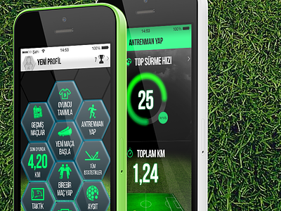 Smart Soccer Ball Application Design akıllı futbol topu football ios app mobile app soccer statics