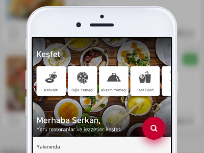 Restaurant App Home Search app home home screen ios app restaurant search screen