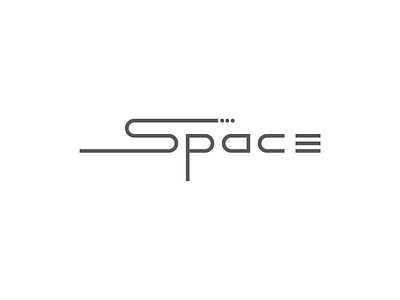 Space social media app logo branding logo mark type