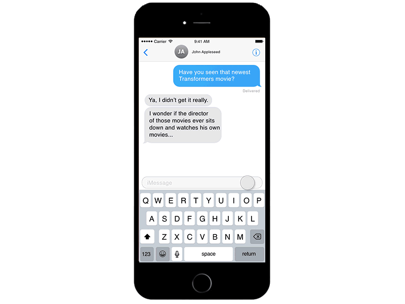 Gesture-based iMessage Concept