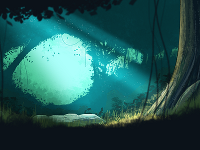 Hero image for PayGarden. drawing forest illustration photoshop