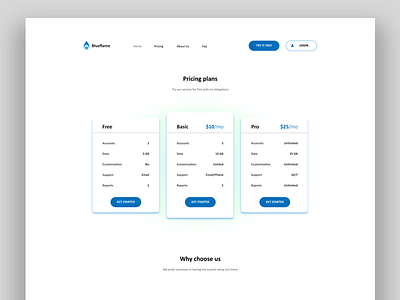 Pricing Page landing minimalistic page pricing ui ux website