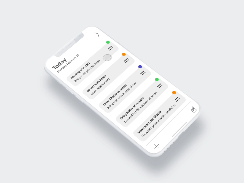 Task Manager Concept app animation concept ios ui manager task