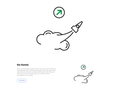 Get Started Illustration for midcrypto.com cloud illustration illustrator rocket svg ui ux vector