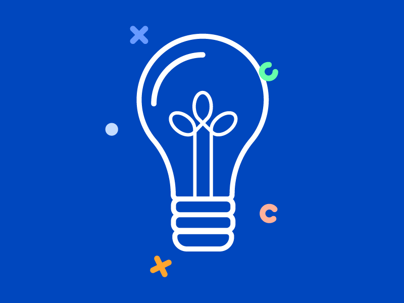 Lightbulb for Ask an Expert section svg vector lightbulb ux ui illustration