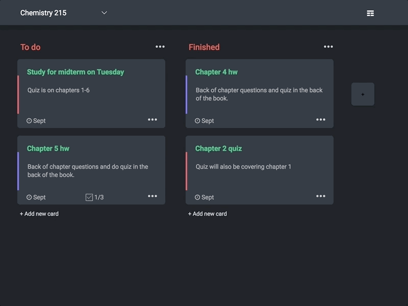 Dark theme for task manager app I'm working. animation app dark colors dark theme dashboard design manager task task management task manager ui ux