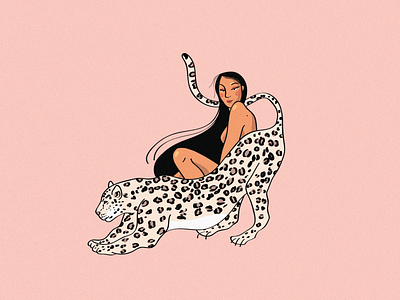 Snow Leopard Goddess 💫 animal asian avatar cartoon character cheetah design drawing goddess illustration illustrator leopard liger nude snow snow leopard spirit animal tiger vector woman