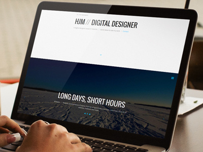 HJM // Designer's personal website clean css3 development html5 icons javascript menu minimal ui ux webdesign website